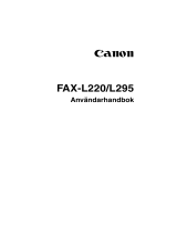 Canon FAX-L295 Användarguide