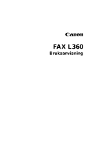 Canon FAX-L360 Användarguide