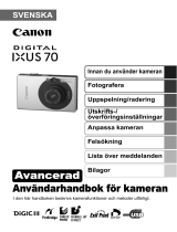 Canon DIGITAL IXUS 70 Användarguide