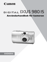 Canon Digital IXUS 980 IS Användarguide