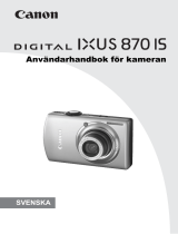 Canon Digital IXUS 870 IS Bruksanvisning
