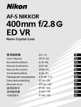 Nikon AF-S NIKKOR 400mm f/2.8G ED VR Användarmanual