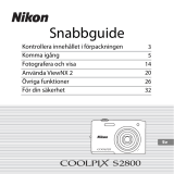 Nikon COOLPIX S2800 Snabbstartsguide