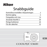 Nikon COOLPIX S3600 Snabbstartsguide