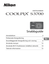 Nikon COOLPIX S3700 Snabbstartsguide