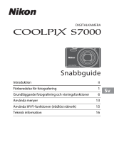 Nikon COOLPIX S7000 Snabbstartsguide