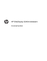 HP EliteDisplay S240ml 23.8-in IPS LED Backlit MHL Monitor Användarguide