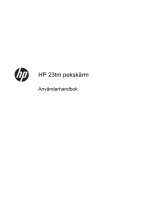 HP Pavilion 23tm 23-inch Diagonal Touch Monitor Användarguide