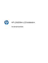 HP LD4200tm 42-inch Widescreen LCD Interactive Digital Signage Display Användarmanual