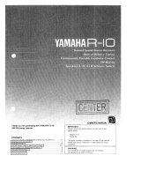 Yamaha R-10 Bruksanvisning