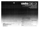 Yamaha GE-3 Bruksanvisning