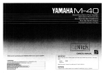 Yamaha M-40 Bruksanvisning