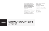 Bose SoundTouch SA-5 amplifier Användarmanual