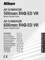 Nikon AF-S NIKKOR 400mm f/2.8 ED VR Bruksanvisning