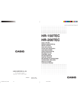 Casio HR-200TEC Användarmanual
