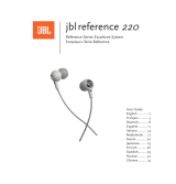 JBL REFERENCE 220 Bruksanvisning