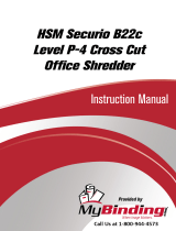 MyBinding HSM Securio B22C level 3 Cross Cut Användarmanual