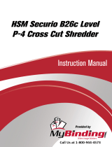 MyBinding HSM Securio B26C Level 3 Cross Cut Användarmanual