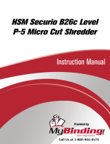 MyBinding HSM Securio B26C Level 4 Micro Cut Shredder Användarmanual