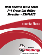 MyBinding HSM Securio B32C Level 3 Cross Cut Användarmanual