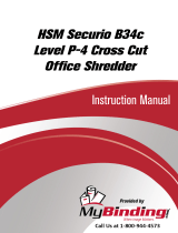 MyBinding HSM Securio B34C Level 3 Cross Cut Användarmanual