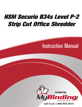MyBinding HSM Securio B34S Level 2 Strip Cut Användarmanual