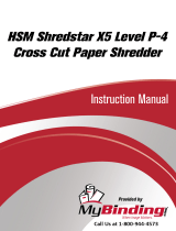 MyBinding HSM Shredstar X5 Level 3 Cross Cut Paper Shredder Användarmanual