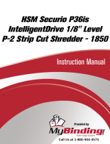MyBinding HSM Securio P36s Level 2 Strip Cut Office Shredder Användarmanual