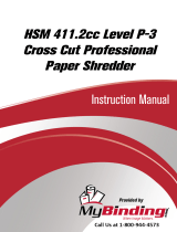 MyBinding HSM 411.2cc Level 3 Cross Cut Professional Paper Shredder Användarmanual