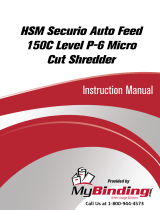 MyBinding HSM Securio Auto Feed 150C Level 5 Micro Cut Shredder Användarmanual