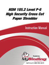 MyBinding HSM 105.2 Level 5 High Security Cross Cut Användarmanual
