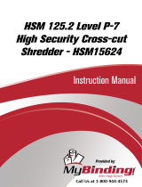 MyBinding HSM 125.2 Level 6 High Security Cross-cut Användarmanual