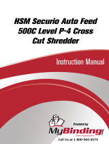 MyBinding HSM Securio Auto Feed 500C Cross Cut Shredder Användarmanual