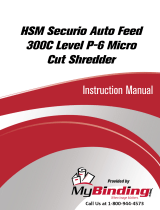 MyBinding HSM Securio Auto Feed 300C Level 5 Micro Cut Shredder Användarmanual