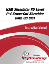 MyBinding HSM Shredstar X5 Level P-4 Cross-Cut Shredder Användarmanual