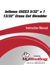 MyBinding Intimus 45CC3 5/32" x 1 13/32" Cross Cut Shredder Användarmanual