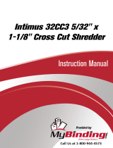 MyBinding Intimus 32CC3 5/32" x 1-1/8" Cross Cut Shredder Användarmanual