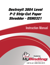 MyBinding MBM Destroyit 3804 Strip Cut Business Shredder DSH0321 Användarmanual