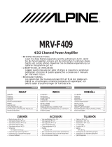 Alpine MRV-F409 Bruksanvisning