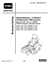 Toro Z Master Professional 7500-D Series Riding Mower, With 72in TURBO FORCE Rear Discharge Mower Användarmanual