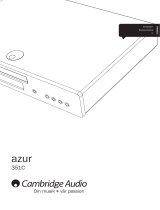 Cambridge Audio AZUR 351C Användarmanual