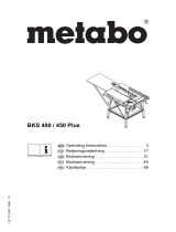 Metabo BKS 400 Plus 3,10 WNB Bruksanvisningar