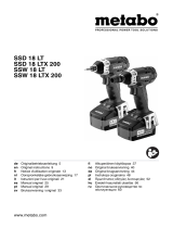 Metabo SSD 18 LTX 200 Bruksanvisningar