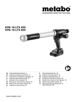 Metabo KPA 18 LTX 400 Bruksanvisningar