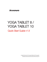 Lenovo YOGA TABLET 8 Snabbstartsguide