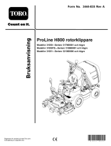 Toro ProLine H800 Rotary Mower Användarmanual