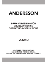 Andersson A321D Operating Instructions Manual