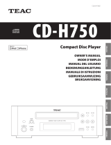 TEAC CD-H750 Bruksanvisning