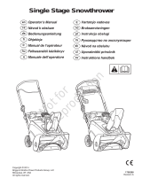 Simplicity  SNOWTHROWER,SINGLE STAGE STANDARD CE Användarmanual