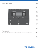 TC HELICON PLAY ACOUSTIC Snabbstartsguide